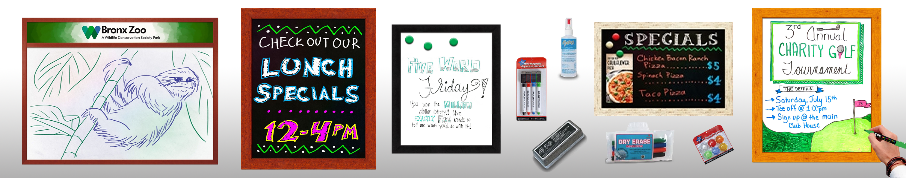 Dry Erase Markerboards and Black Wet Erase Boards