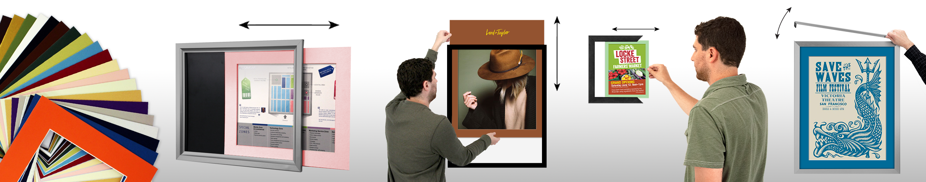 Slide-In Frames with Matboards Slide-In Frames with Matboards