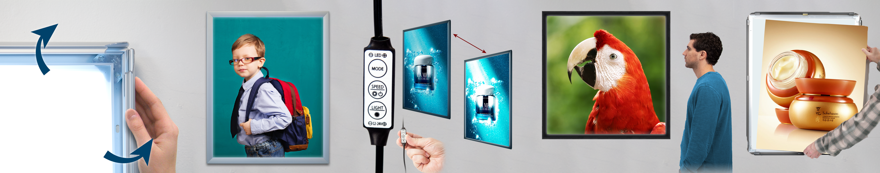 Snap Frame LED Light Box Display Frames Snap Frame LED Light Box Display Frames