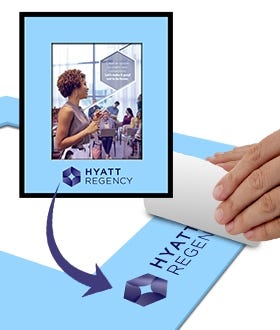 Personalize with a Logo onto the Bottom Side of Blue Matboard on DisplayFrames.com