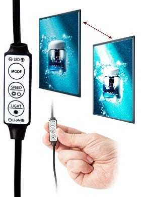 Snap Frame Light Boxes Includes Dimmer to Control Brightness and Flashing Effect