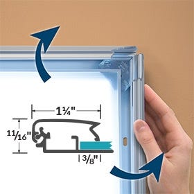 Snap Open LED Illuminated Frames for Easy Graphic Changes