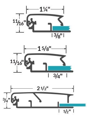 Snap Open Poster Frames in 1.25, 1.625, and 2.5 Inch Profiles