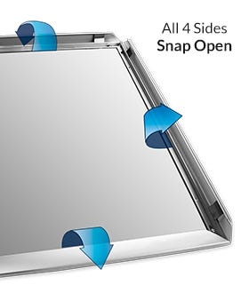 Snap Frames - All 4 Sides Snap Open for Quick Poster Changes