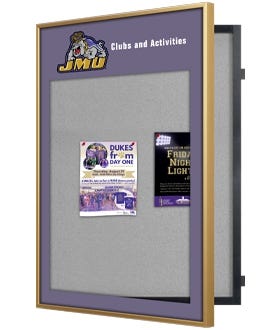Bulletin Board SwingFrame with Matboard Label Top