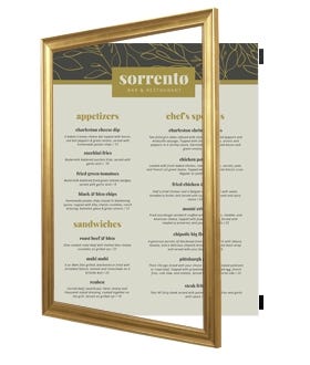 Menu SwingFrame with Gold Frame Open