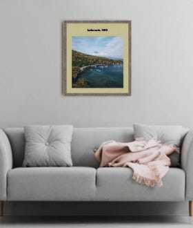 Photography Frame with Mat with Label on Top