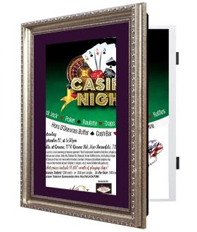 Poster SwingFrame with Mat Open Casino Poster