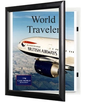 Open Super Wide Face Poster SwingFrame British Airlines